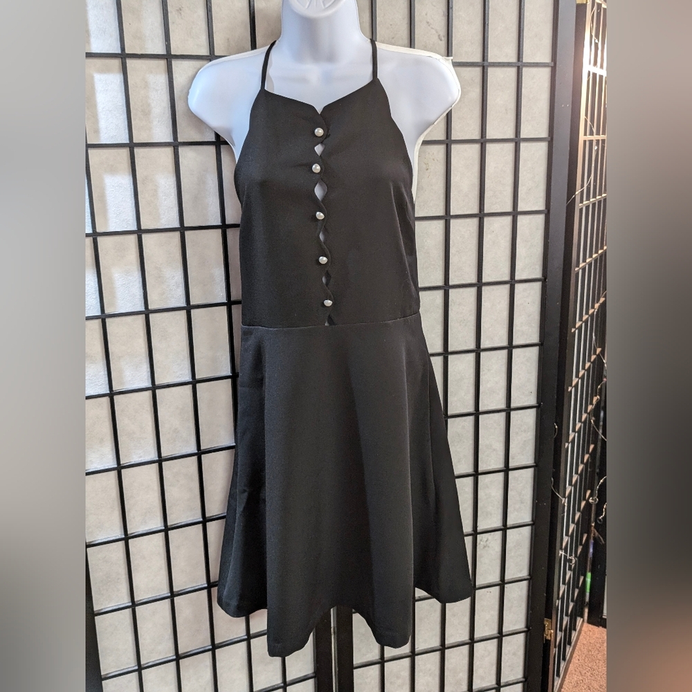 Betsy Johnson Button Down Halter Style Dress   6